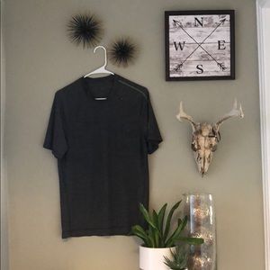Men’s Lululemon grey short sleeve athletic shirt